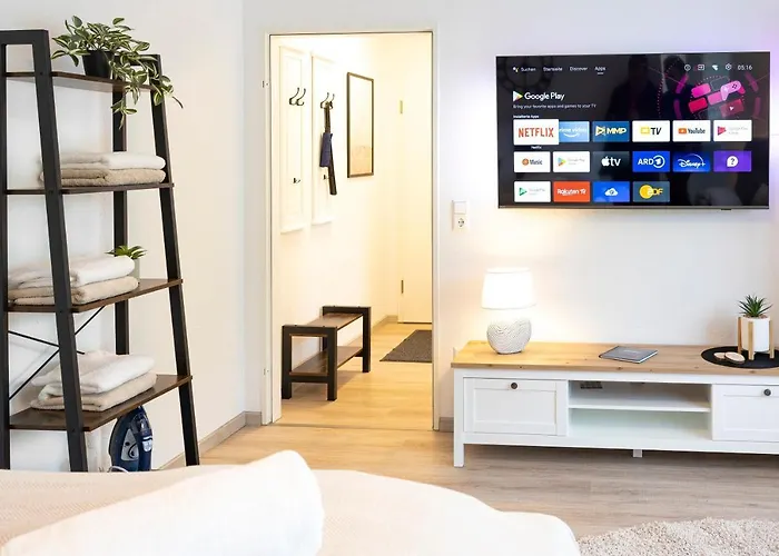Business Apartment Fuer 2 - Kueche - Parkplatz - Netflix